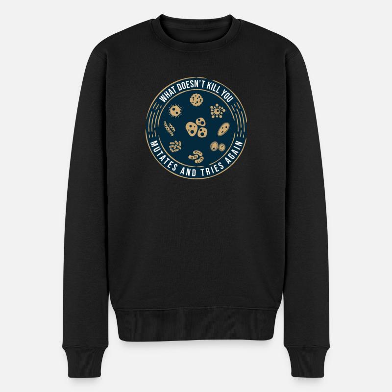 lustiger Spruch. Viren Wisschenschaft Forschung - Männer Premium Bio Pullover - Schwarz