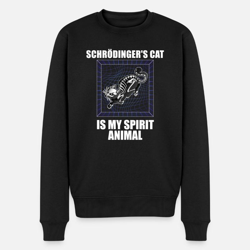 Physik Quanten Nerd Dead + Alive Schrödingers - Männer Premium Bio Pullover - Schwarz