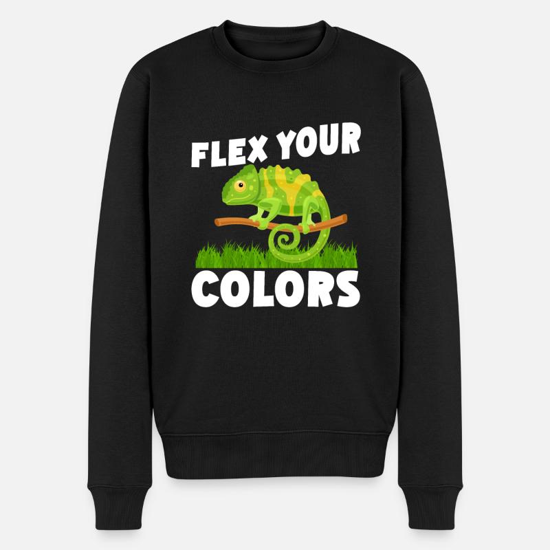Chameleon Gifts - Männer Premium Bio Pullover - Schwarz