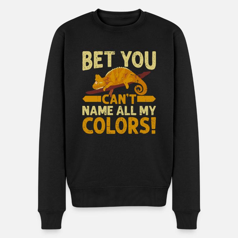 Chameleon Gifts - Männer Premium Bio Pullover - Schwarz