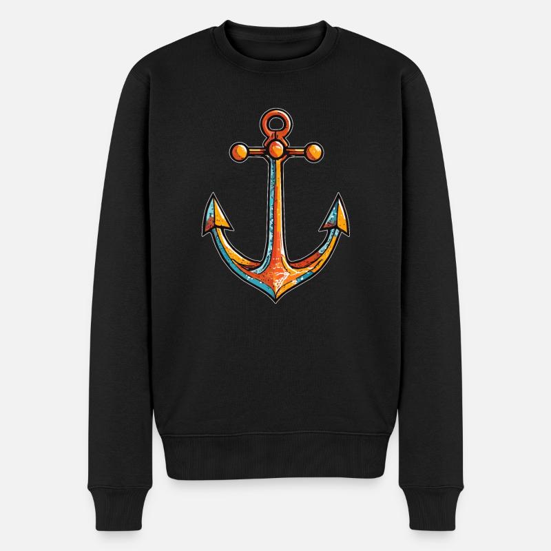 SCHIFFANKER - Männer Premium Bio Pullover - Schwarz