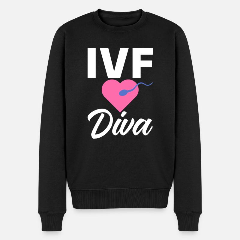 Vitro Fertilisation IVF - Männer Premium Bio Pullover - Schwarz
