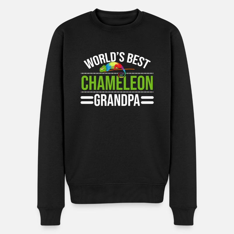 Chameleon Gifts - Männer Premium Bio Pullover - Schwarz