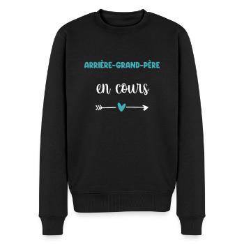 Urgroßvater Running Heart - Männer Premium Bio Pullover - Schwarz - Vorne - Nico (187cm)