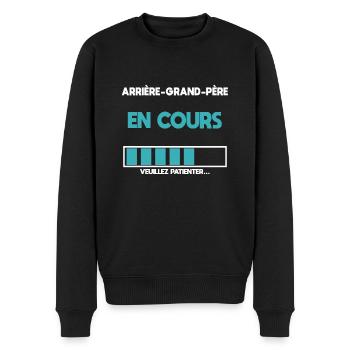 arrière-grand-père en cours futur cadeau homme - Pull Premium bio Homme - noir - Devant - Nico (187cm)