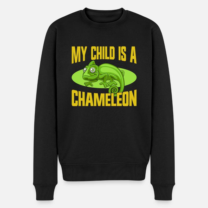 Chameleon Gifts - Männer Premium Bio Pullover - Schwarz