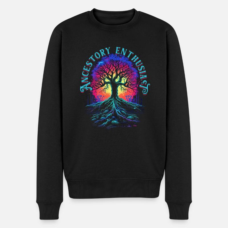 Ahnenforscher Genealogie Ahnenforschung - Männer Premium Bio Pullover - Schwarz