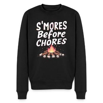 Fire Pits Backyard Gatherings In - Men's Premium Organic Jumper - black - Front - Nico (187cm)