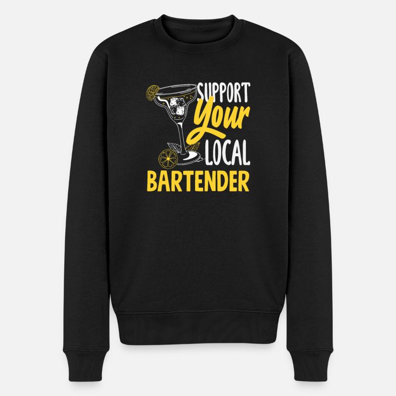 Funny Bartender Saying Bartender Gift - Men's Premium Organic Jumper - black