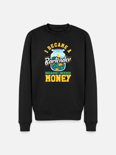 Funny Bartender Saying Bartender Gift - Men's Premium Organic Jumper - black
