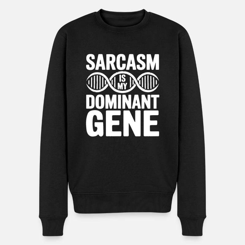 Sarcasme Gènes ADN Génétique - Pull Premium bio Homme - noir