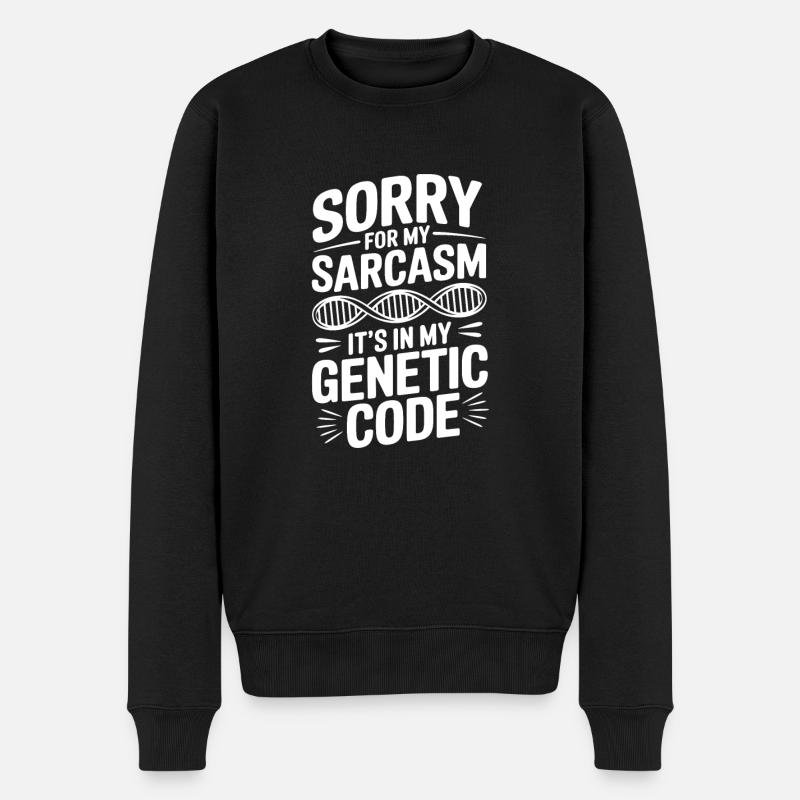 Sarcasme Gènes ADN Génétique - Pull Premium bio Homme - noir