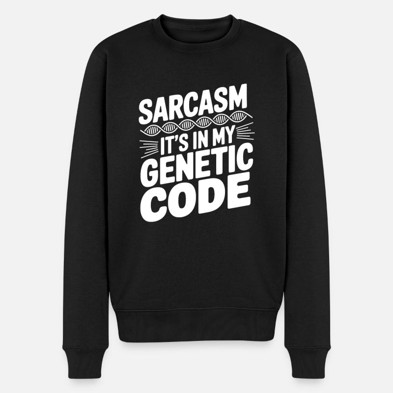 Sarkasmus Gene DNA Genetik - Männer Premium Bio Pullover - Schwarz