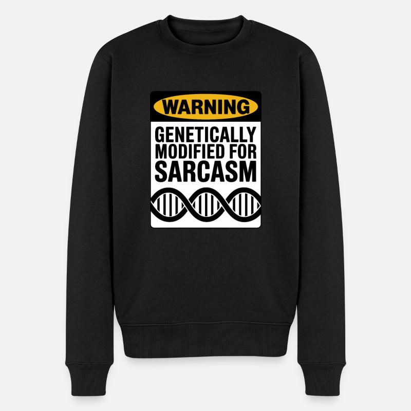 Sarkasmus Gene DNA Genetik - Männer Premium Bio Pullover - Schwarz
