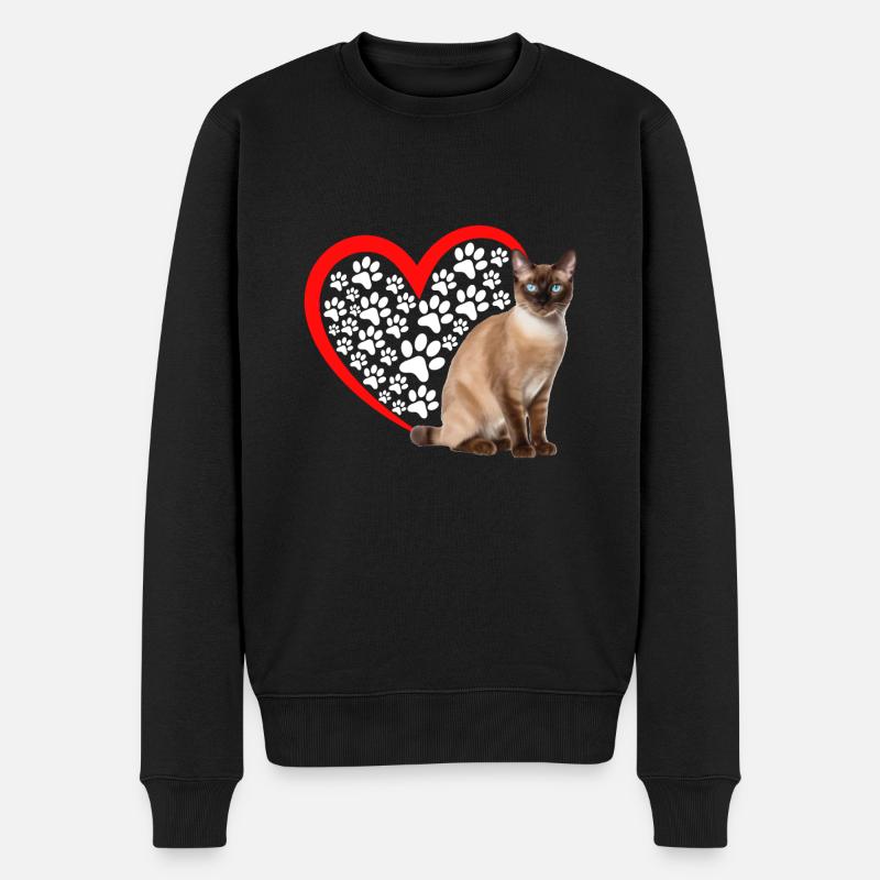 Chat tonkinois - Pull Premium bio Homme - noir