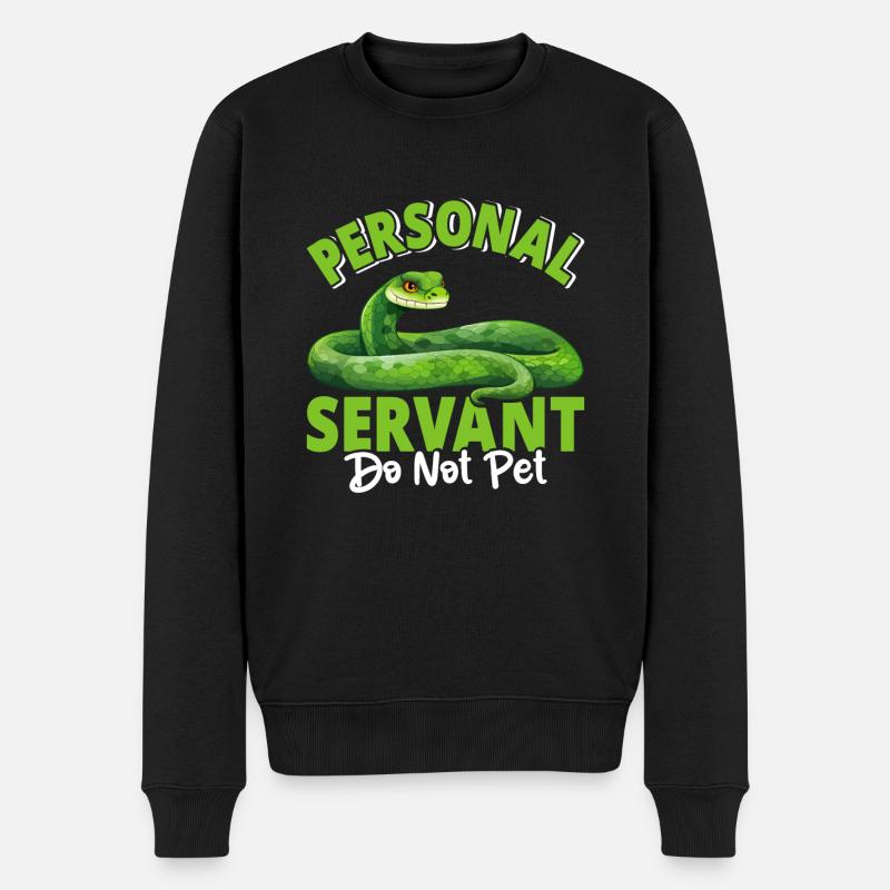 Green Tree Python - Männer Premium Bio Pullover - Schwarz
