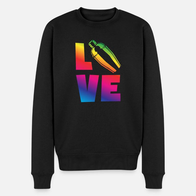 Lustiger Barkeeper Spruch Barkeeper Geschenk - Männer Premium Bio Pullover - Schwarz
