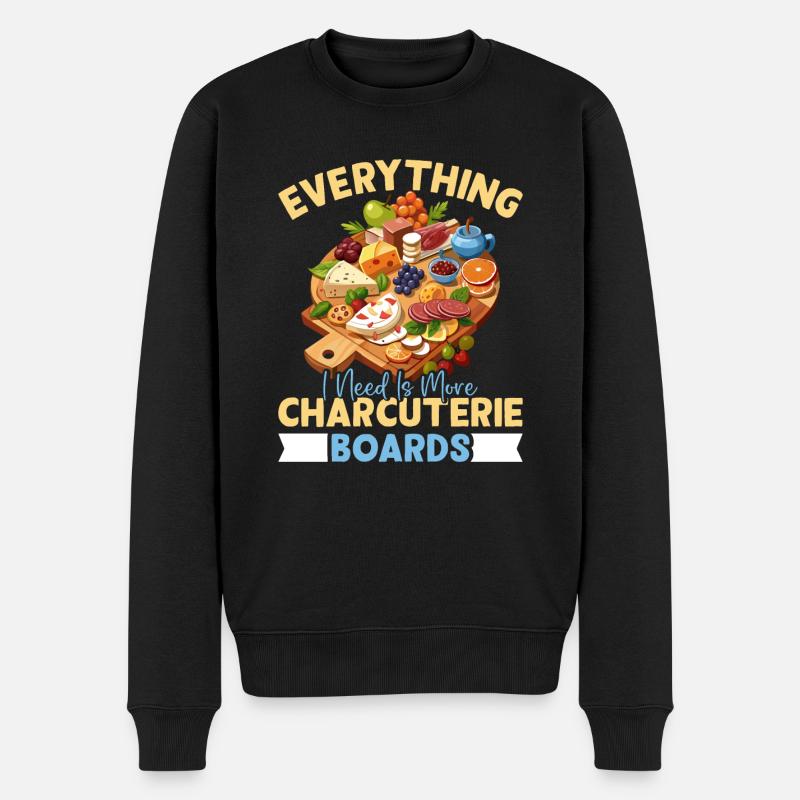 Funny Charcuterie Board - Männer Premium Bio Pullover - Schwarz