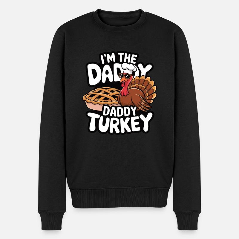 Papa Dinde Thanksgiving - Pull Premium bio Homme - noir
