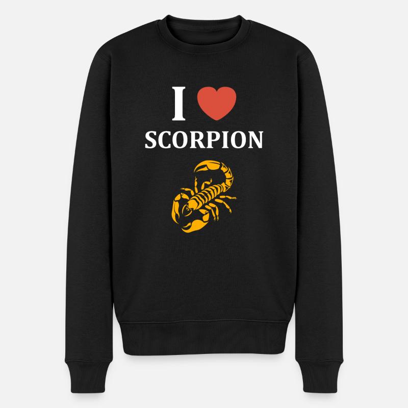 Skorpion - Männer Premium Bio Pullover - Schwarz