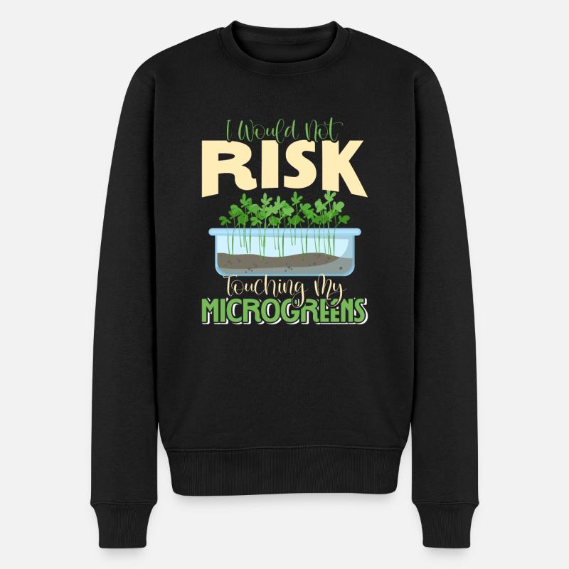 Microgreens Microgreen - Men's Premium Organic Jumper - black