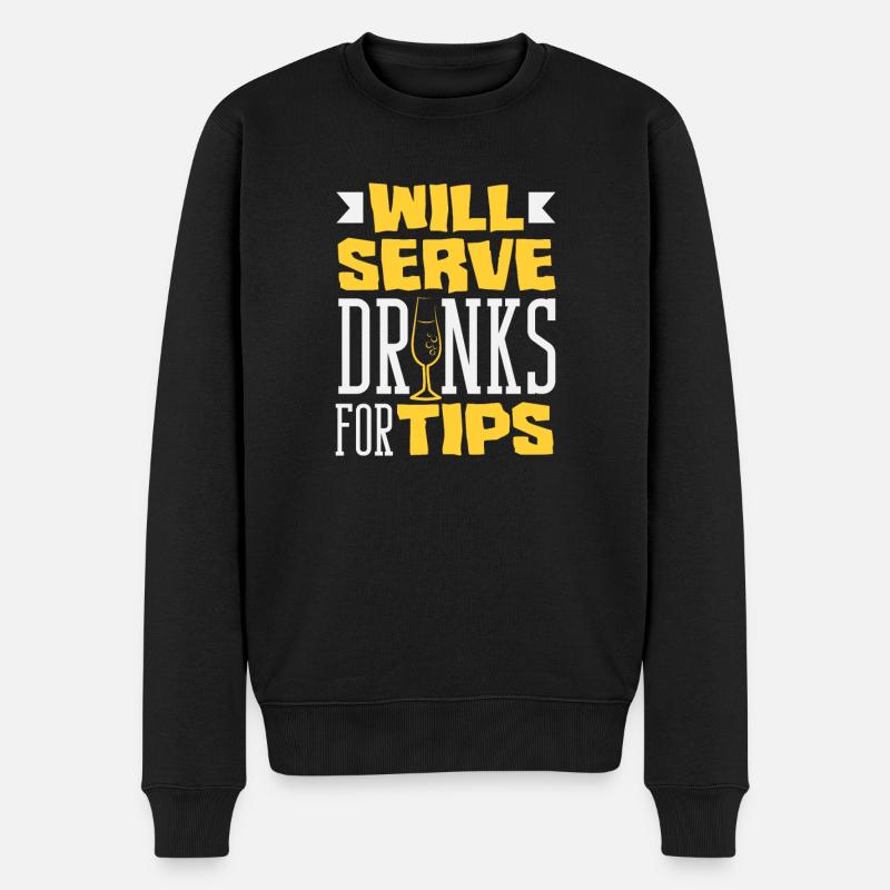 Funny Bartender Saying Bartender Gift - Men's Premium Organic Jumper - black