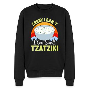Pain grec Oignons Pita Tomates Tzatziki - Pull Premium bio Homme - noir - Devant - Nico (187cm)