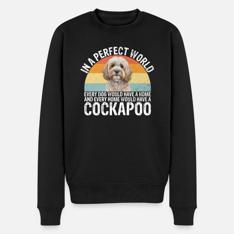 Cadeaux Cockapoo - Pull Premium bio Homme - noir
