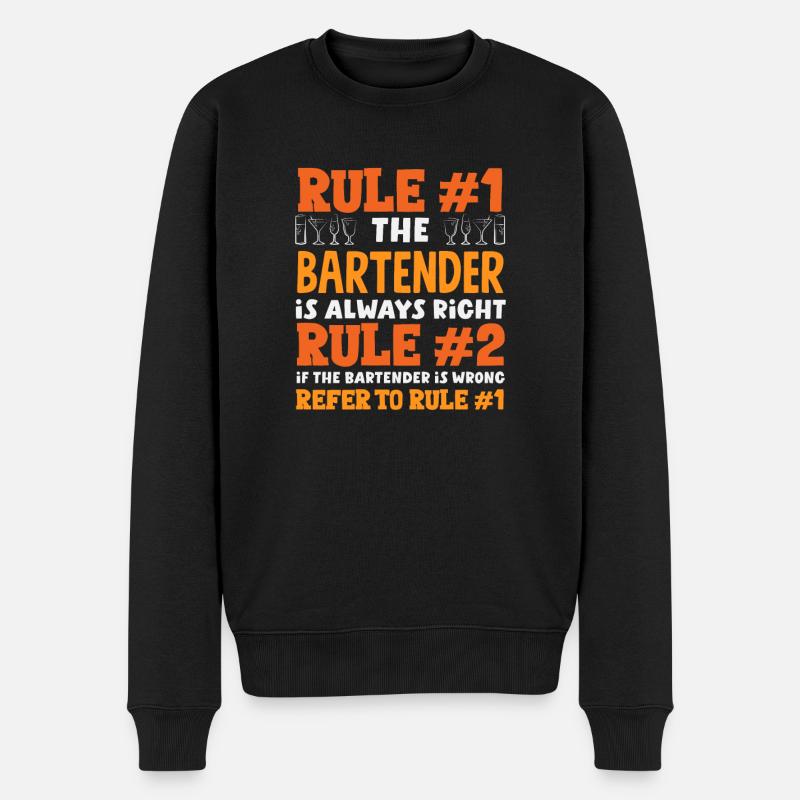Funny Bartender Saying Bartender Gift - Men's Premium Organic Jumper - black