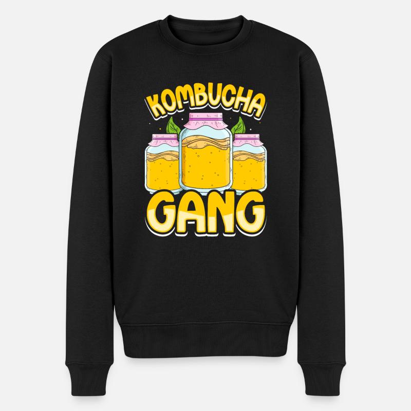 Boissons fermentées Kombucha Scoby - Pull Premium bio Homme - noir