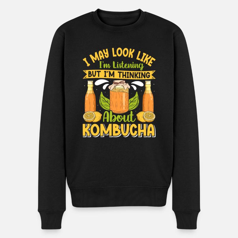 Boissons fermentées Kombucha Scoby - Pull Premium bio Homme - noir