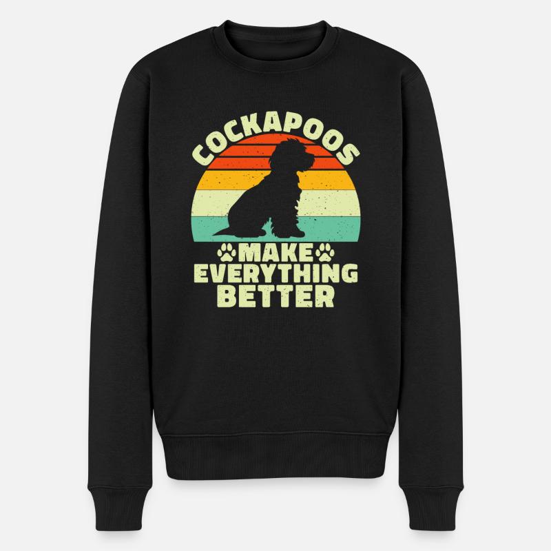 Cockapoo Gifts - Männer Premium Bio Pullover - Schwarz