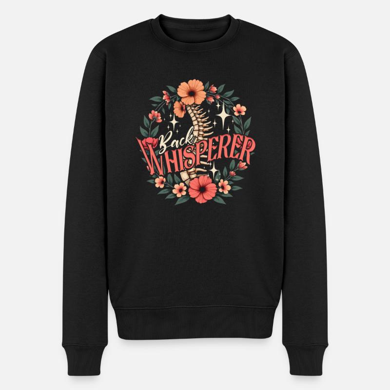 Chiropraktiker Physiotherapeut Back Whisperer - Männer Premium Bio Pullover - Schwarz