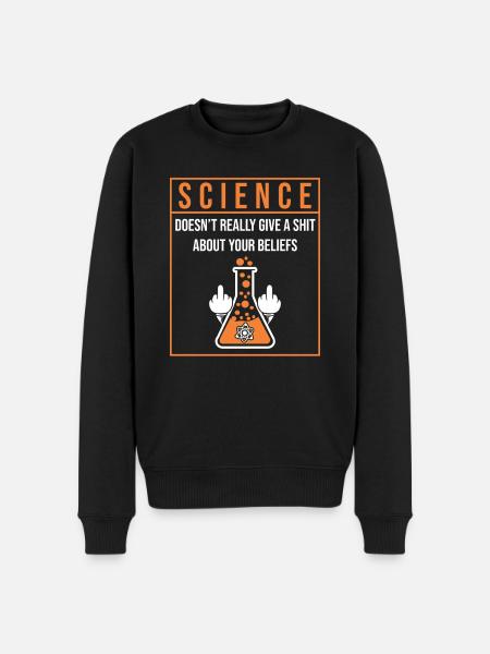 Videnskabelig humor studerende, fysik, kemi - Økologisk premium-sweatshirt til mænd - sort