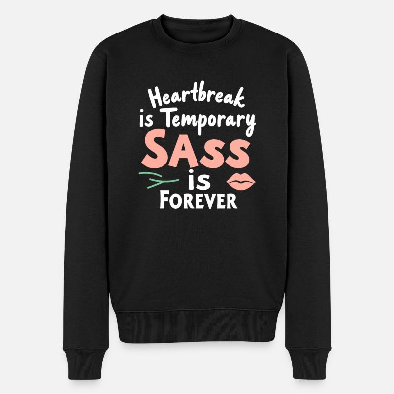 Trennungsermächtigung, Selbstliebe, Neuanfänge - Männer Premium Bio Pullover - Schwarz