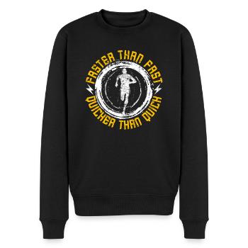 Sprint Leichtathletik Sprinten - Männer Premium Bio Pullover - Schwarz - Vorne - Nico (187cm)