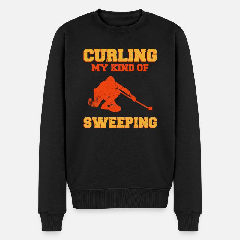 Curling Sport Curling - Männer Premium Bio Pullover - Schwarz