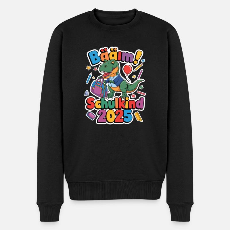 Schulkind 2025 Einschulung Schulanfang - Männer Premium Bio Pullover - Schwarz