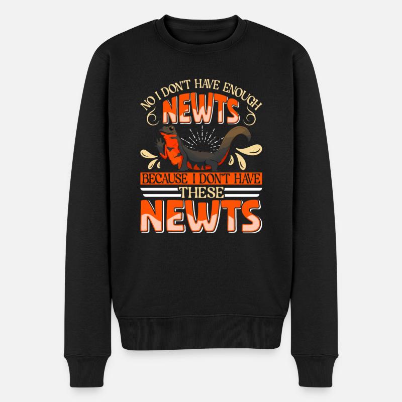 Molch - Männer Premium Bio Pullover - Schwarz