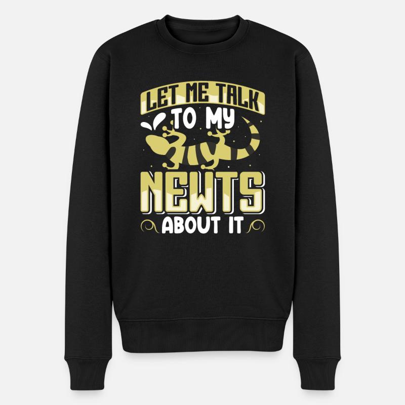 Molch - Männer Premium Bio Pullover - Schwarz