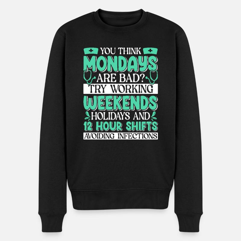 Pflegekraft Infektionskontrolle - Männer Premium Bio Pullover - Schwarz