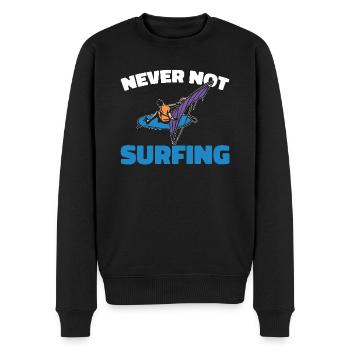 Windsurfen Windsurfer - Männer Premium Bio Pullover - Schwarz - Vorne - Nico (187cm)