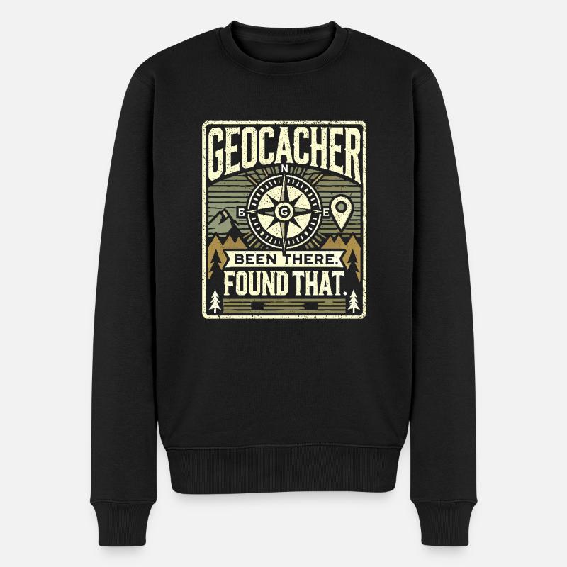Geocacher Been There Found That - Männer Premium Bio Pullover - Schwarz