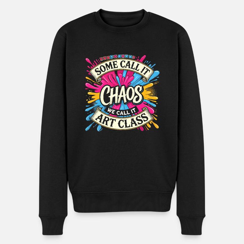 Manche nennen es Chaos, wir nennen es - Männer Premium Bio Pullover - Schwarz