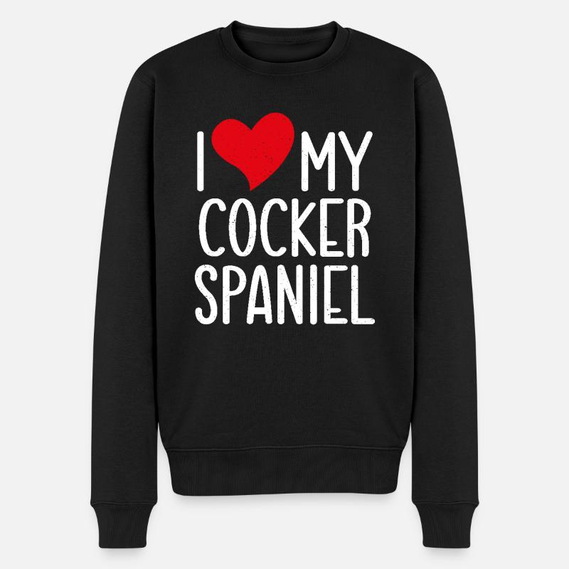 Cocker Spaniel Gifts - Men's Premium Organic Jumper - black