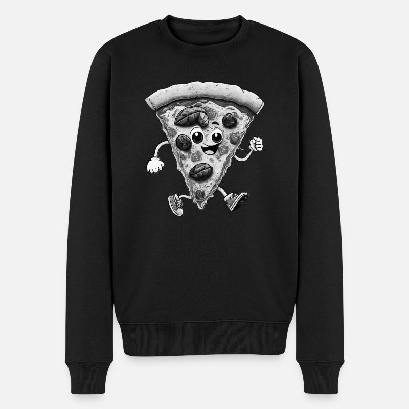 PIZZA - Pull Premium bio Homme - noir