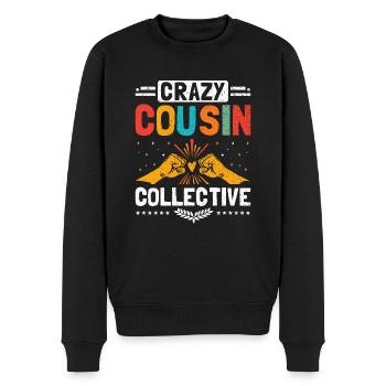 Crazy Cousin Kollektives Familientreffen Cousins und Cousinen - Männer Premium Bio Pullover - Schwarz - Vorne - Nico (187cm)