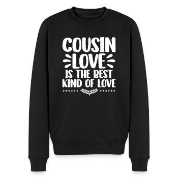 L’amour cousin est le meilleur type de famille d’amour - Pull Premium bio Homme - noir - Devant - Nico (187cm)
