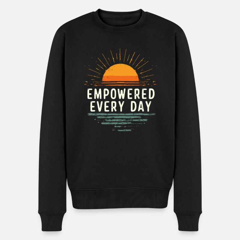 „discovering My - Männer Premium Bio Pullover - Schwarz