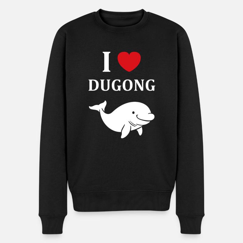 Dugong - Männer Premium Bio Pullover - Schwarz